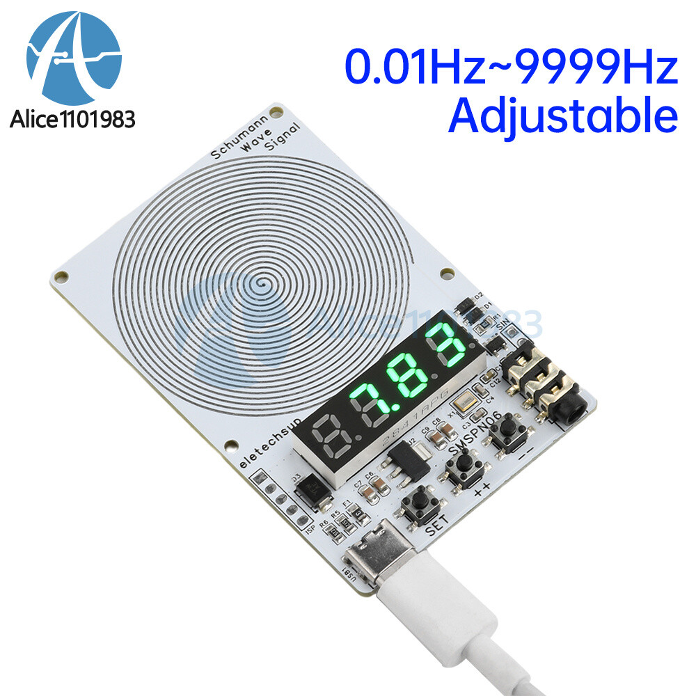 Adjustable 0.01Hz~9999Hz Frequency Schumann Wave Generator 4Bit Digital Display