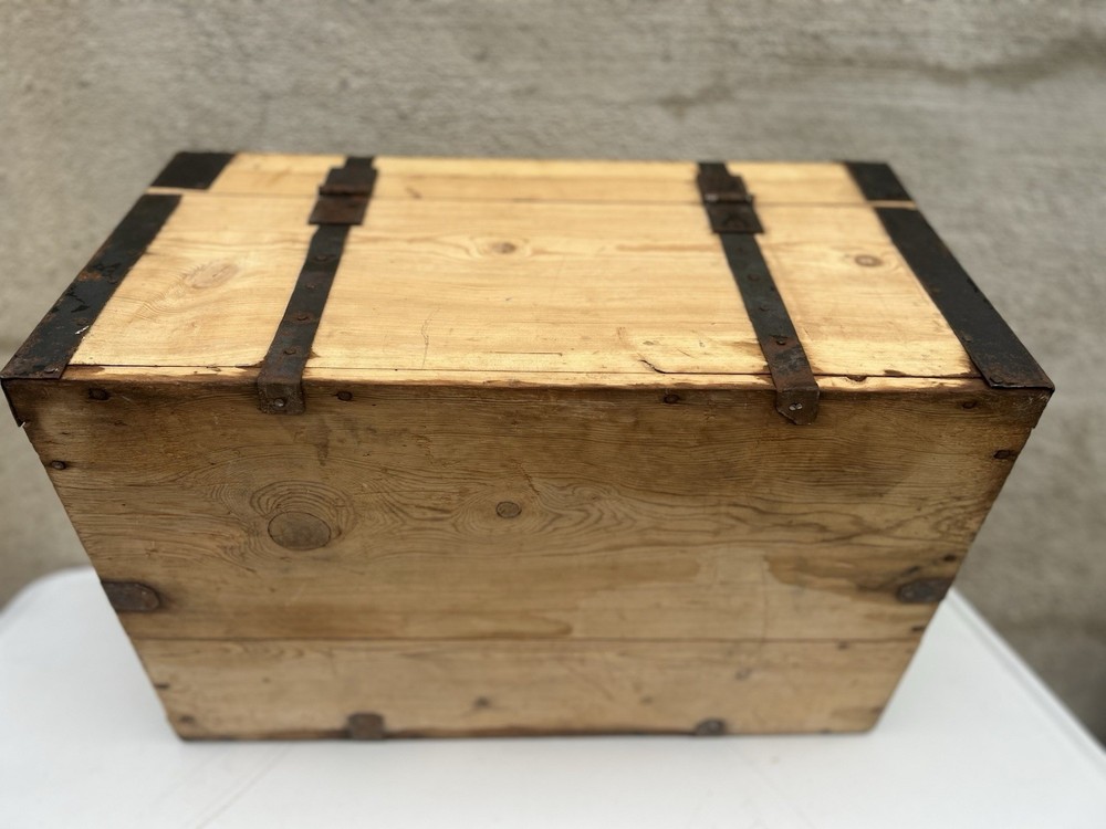 Antique Pine Dome Trunk Chest
