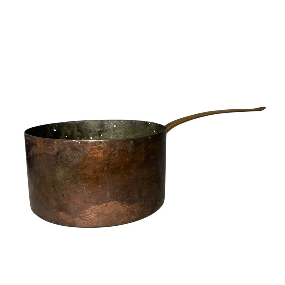 Antique dovetailed Copper Pan W/Copper Handle