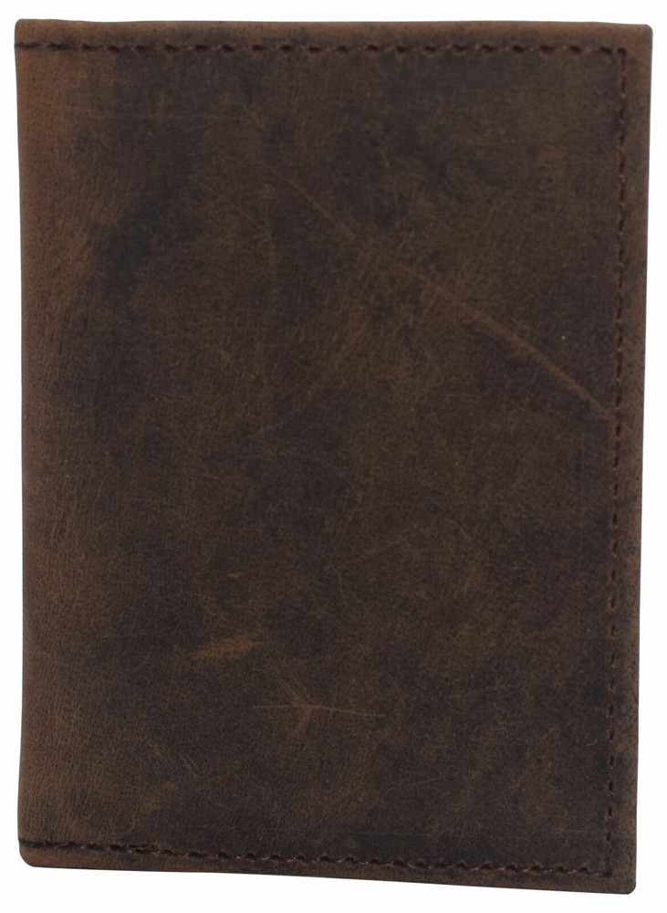 Slim Thin Genuine Leather 2 ID Window Mini Wallet Holder Bifold Driver's License