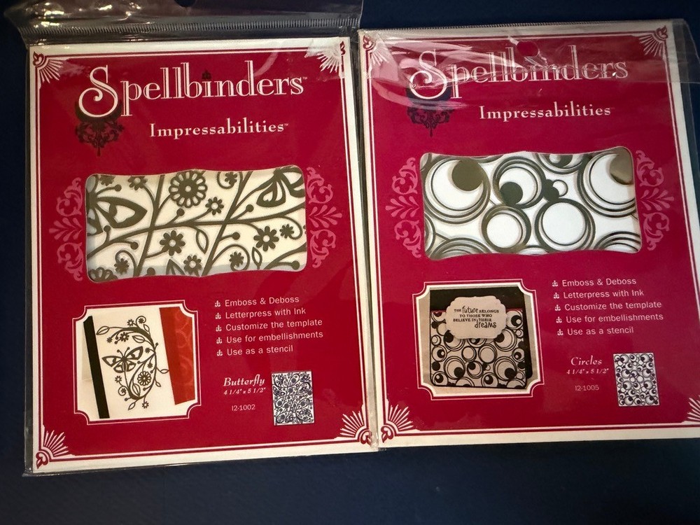7 - Spellbinders Impressabilities Metal Emboss Deboss Stencil