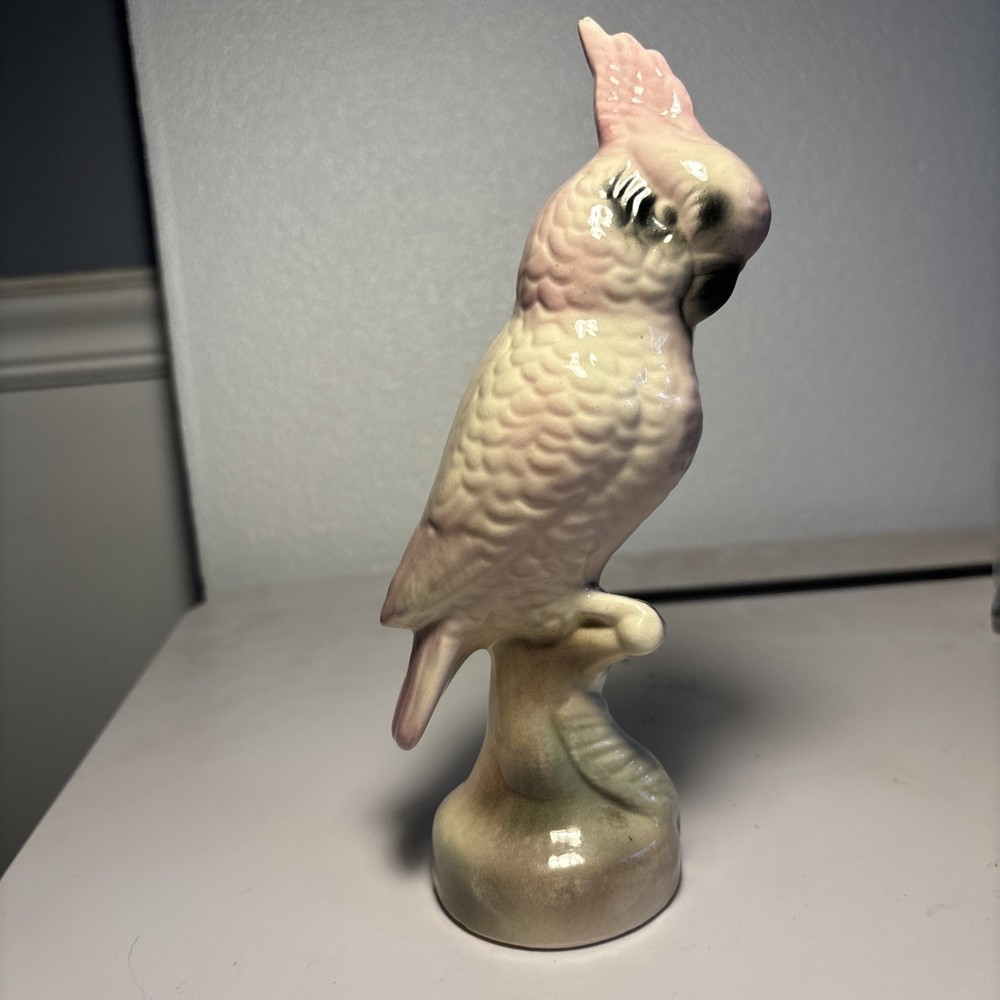 Pink Cockatiel Figurines 8" Tall