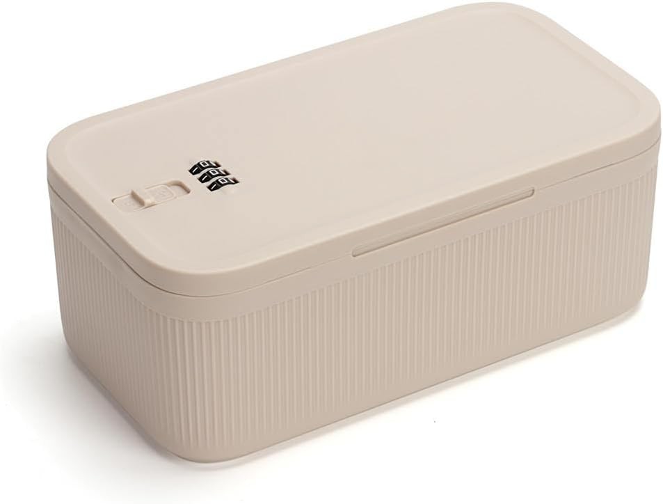 Lockable Storage Box,Medicine Lock Box Travel Case,Refrigerator Bin Container