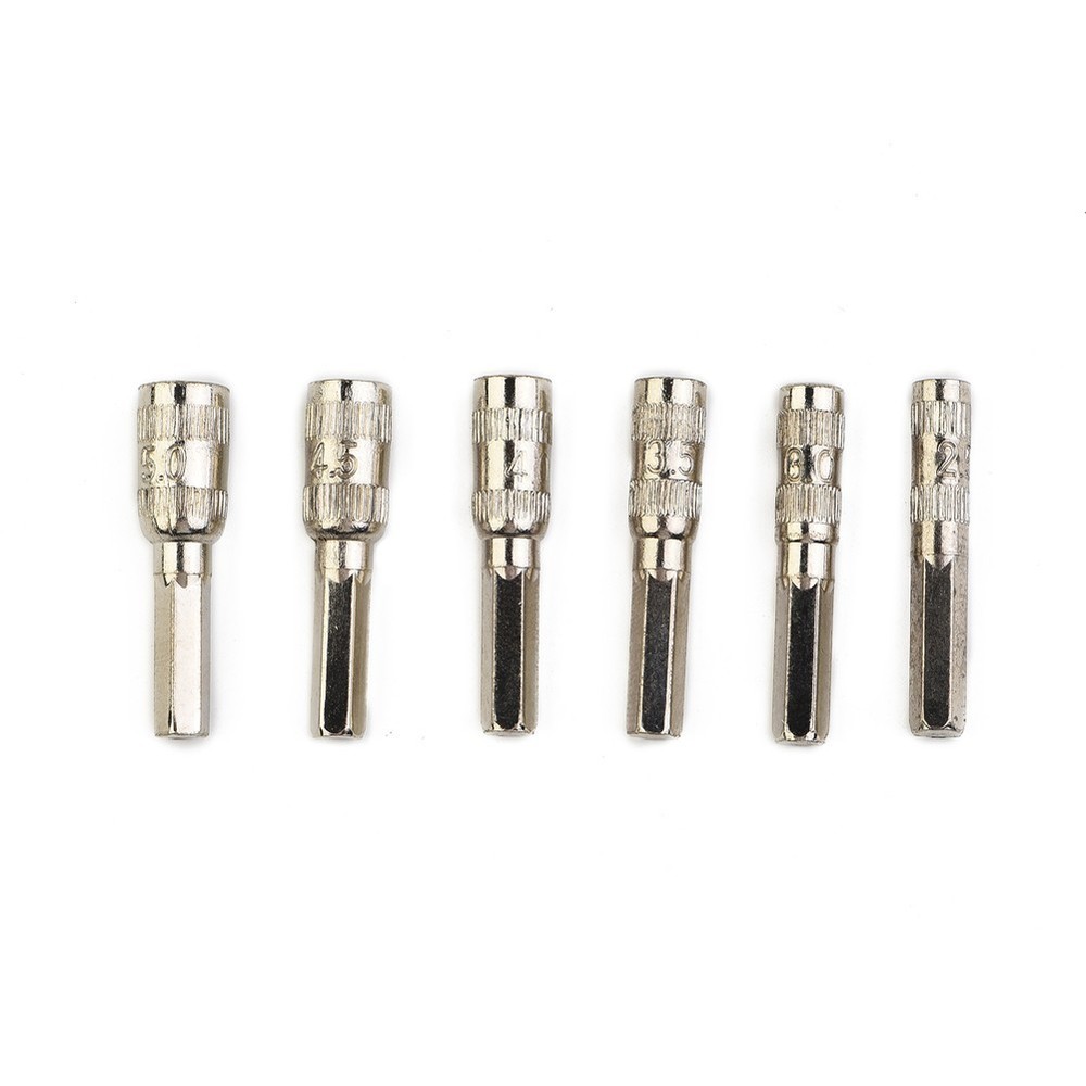 6 Point Hex Socket Hex Metal Nut Parts Replacement 6pcs/Set Silver Tone