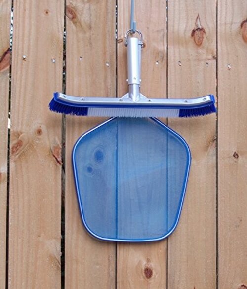 Pool Tool Holder and Organizer; Storage System for Brushes, Leaf 3 Matte Silver