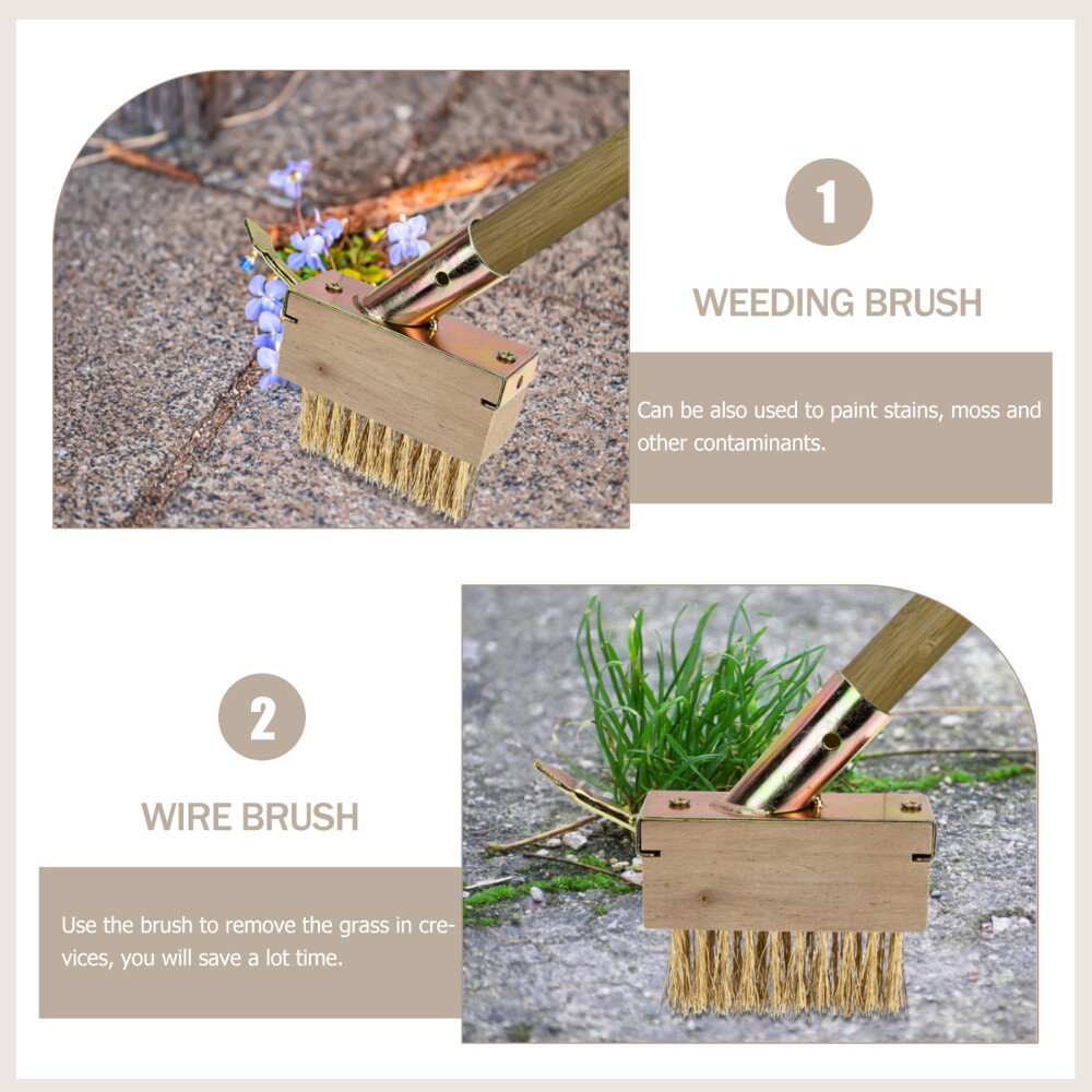 Weeding Brush Moss Grout Scrubber Moss Cleaner Brush Wacker Moss Scraper