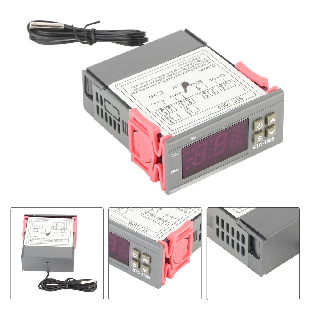 Digital Temperature Controller With Sensor STC-1000 Accurate Cooling And Hea