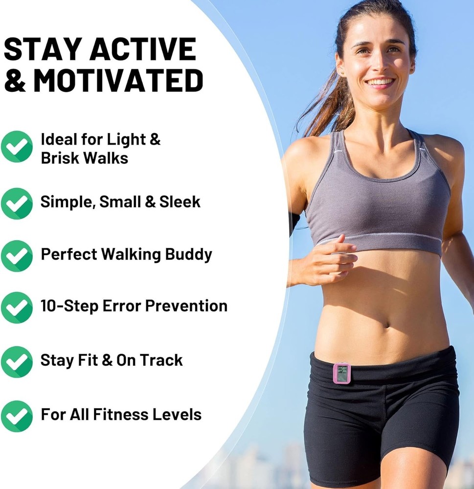 Reliable 3D Step Tracker: No Bluetooth, Just Accurate Steps and Large Display