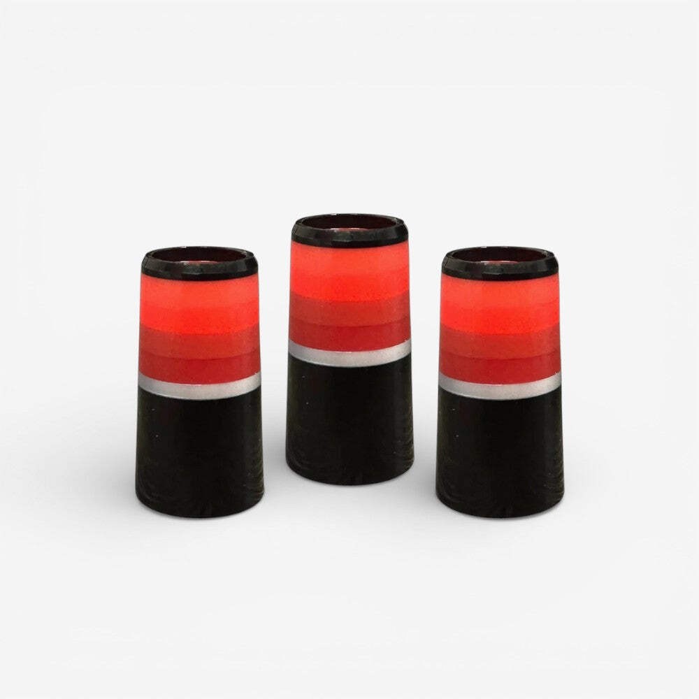 Monochrome – Red (Black Base) Ferrules
