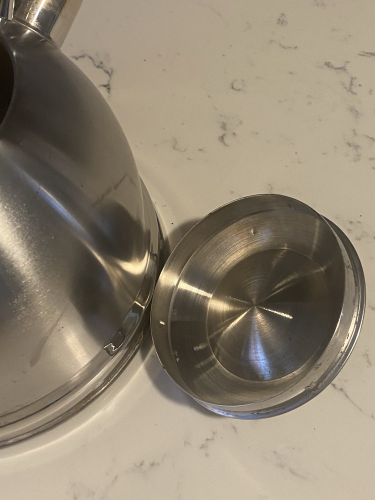 Well Equipped Kitchen Stainless Steel Tea Kettle Black Handle