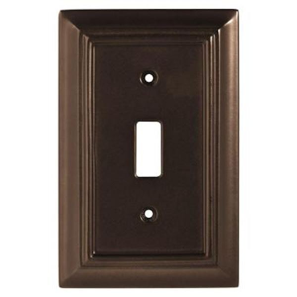 Brainerd - Liberty Architectural MDF Toggle Switch Wall Plate - Walnut