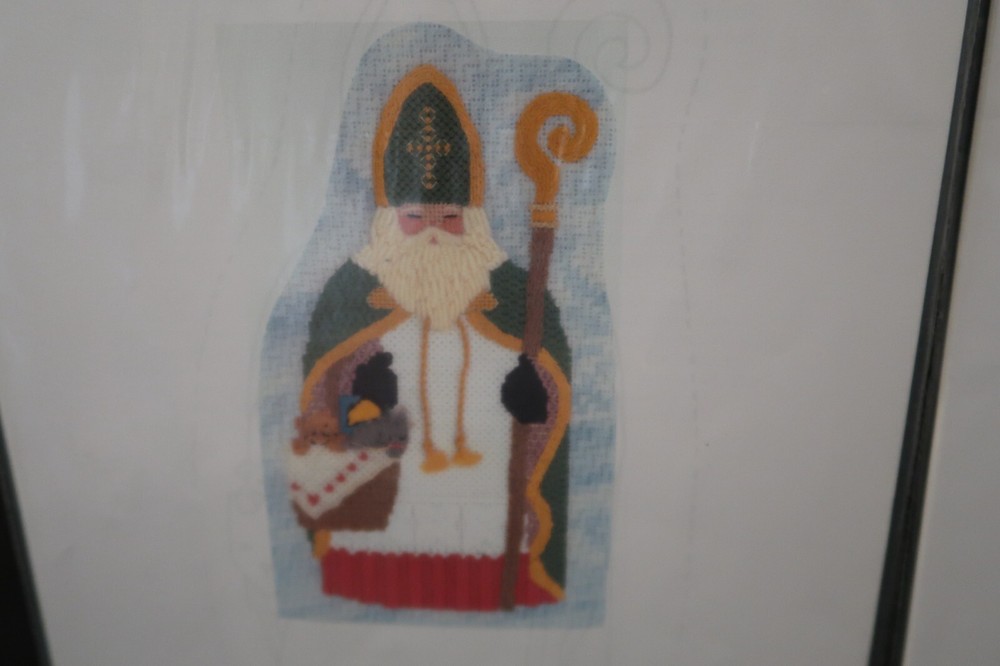TWO Charlotte McDonnell Needlepoint Patterns Father Christmas Bavarian & Goose