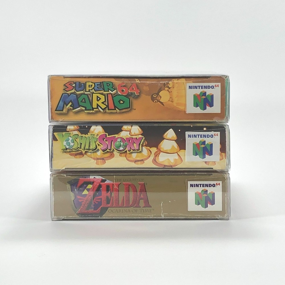 50 N64 Clear Plastic Box Protector Sleeve Case for Complete CIB Games