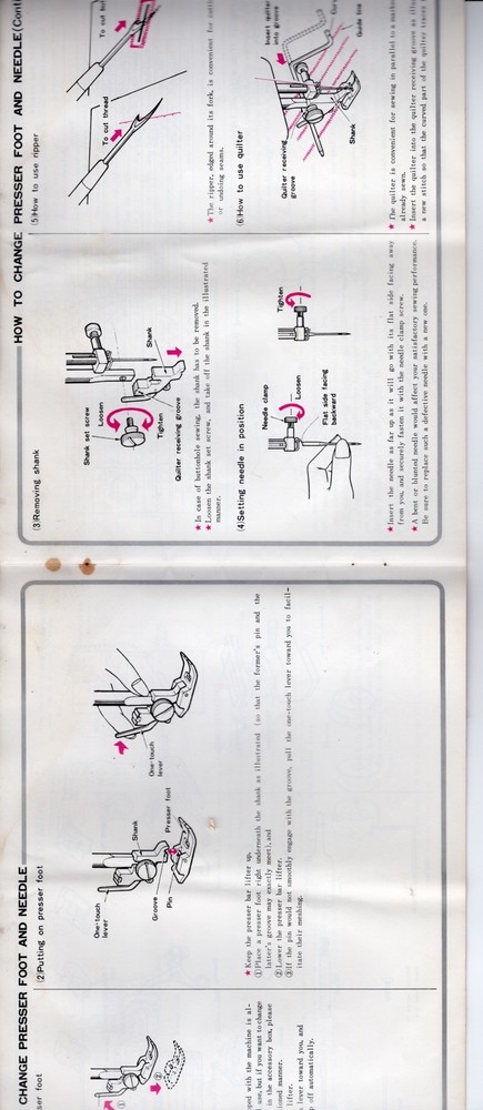 Sewing Machine Instruction Booklet ’Empisal Model 300 Electromatic'