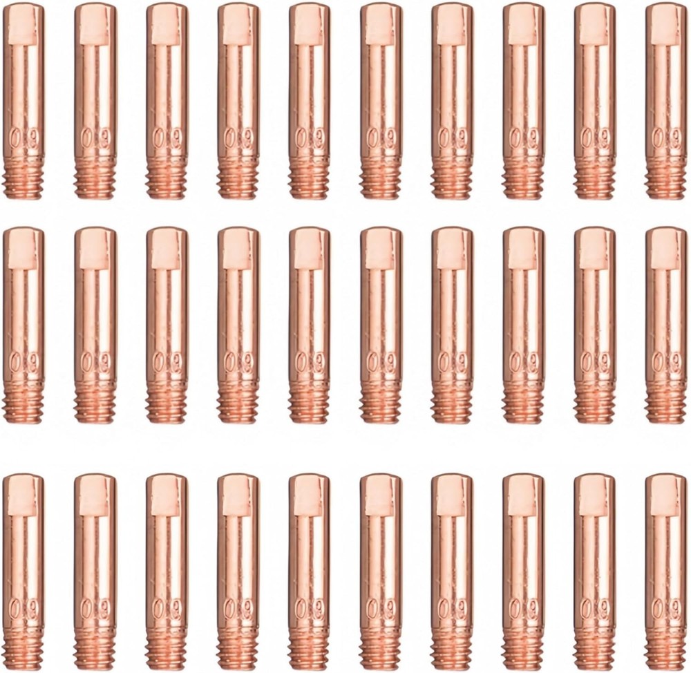 30-Pack .035” (0.9mm) Copper MIG Welding Contact Tips – Torch Replacement