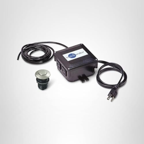 InSinkErator Garbage Disposal Air Switch Kit, Single Outlet, Satin Nickel