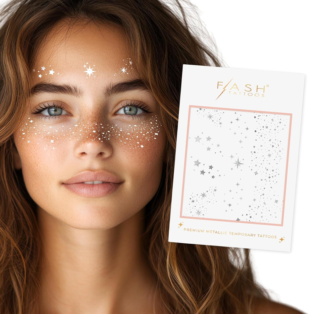 Fairy Dust Metallic Temporary Tattoos-2 Sheet Mini Pack | Includes over 23 Premi
