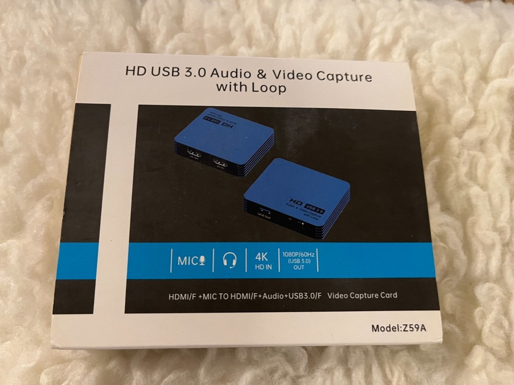 HD USB 3.0 Audio & Video Capture With Loop, Model Z59A
