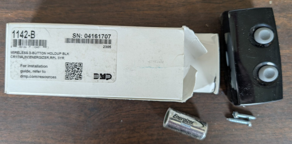 DMP 1142-B Wireless Two-Button Transmitter, Black