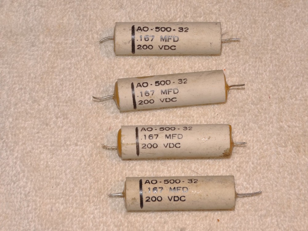 4 -Vintage Electric Utilities/Hammond  Ceramic Capacitor Pulls  .167 mfd  200vdc