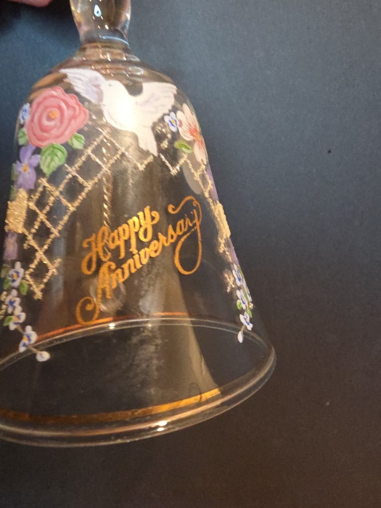 Fenton Anniversary Hand Painted Bell