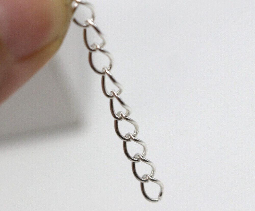 100 Silver Plated Extended Extension Jewelry Chains Tail Extender Finding