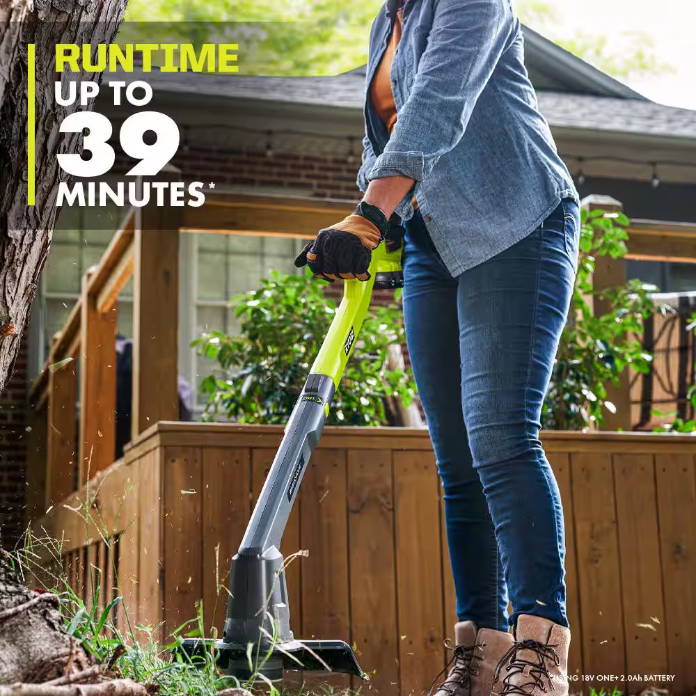 ONE+ 18V Cordless String Trimmer/Edger and Blower/Sweeper Combo Kit & 3 Pack. 06