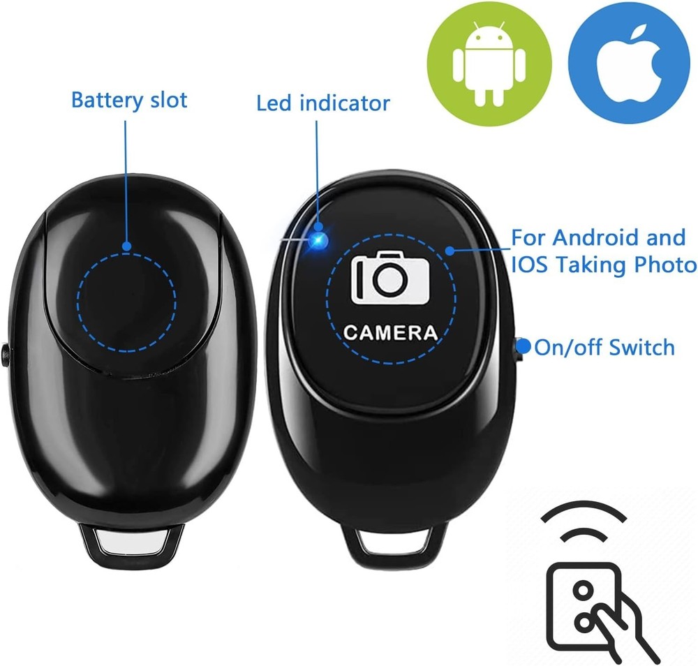 Ergonomic Bluetooth Remote Shutter Clicker – Perfect for Hands-Free Photos