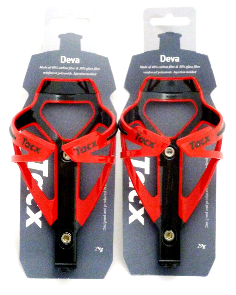 Tacx Deva Water Bottle Cages Pair Red