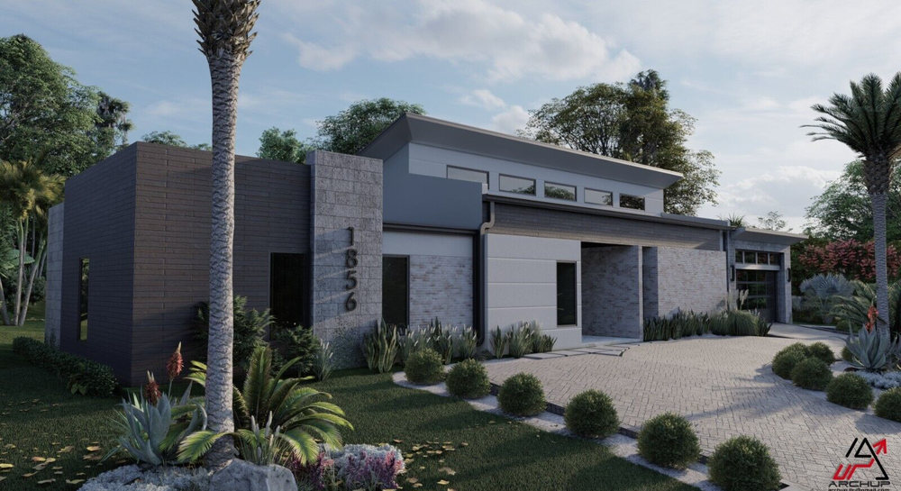 BLUEPRINTS CONTEMPORARY HOUSE PLAN ARCHUP #116