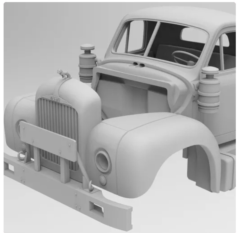 3d printed MACK B-61 1/25 SCALE CAB designed by Alfa Cantauri