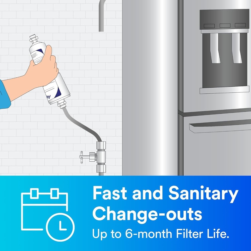 Aqua-Pure AP717 Inline Water Filter System Ice Make Refrigerator Kitchen 3m