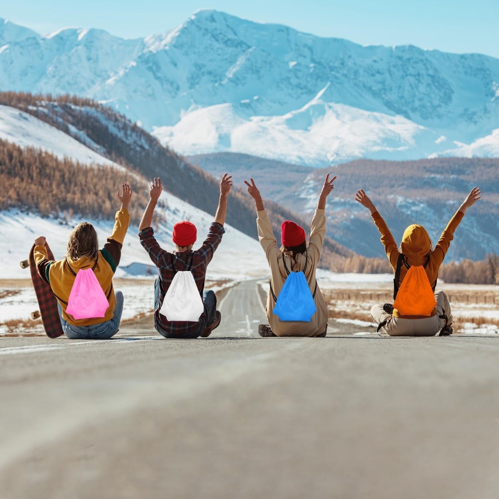 KUUQA 15 Pcs Drawstring Backpack Bags Bulk Drawstring Bag String Backpackpack...