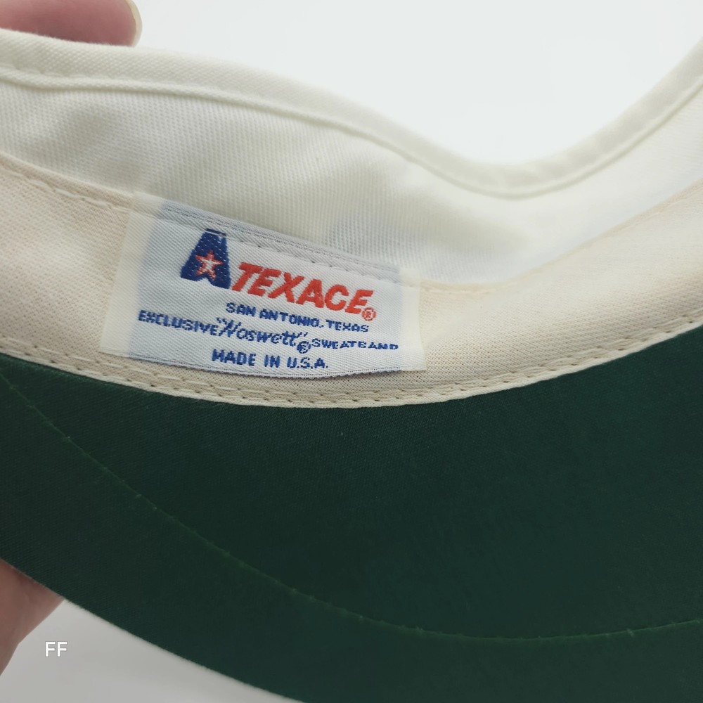 Mazda Embroidered Visor One Size Adjustable White Blue Logo Green Underside