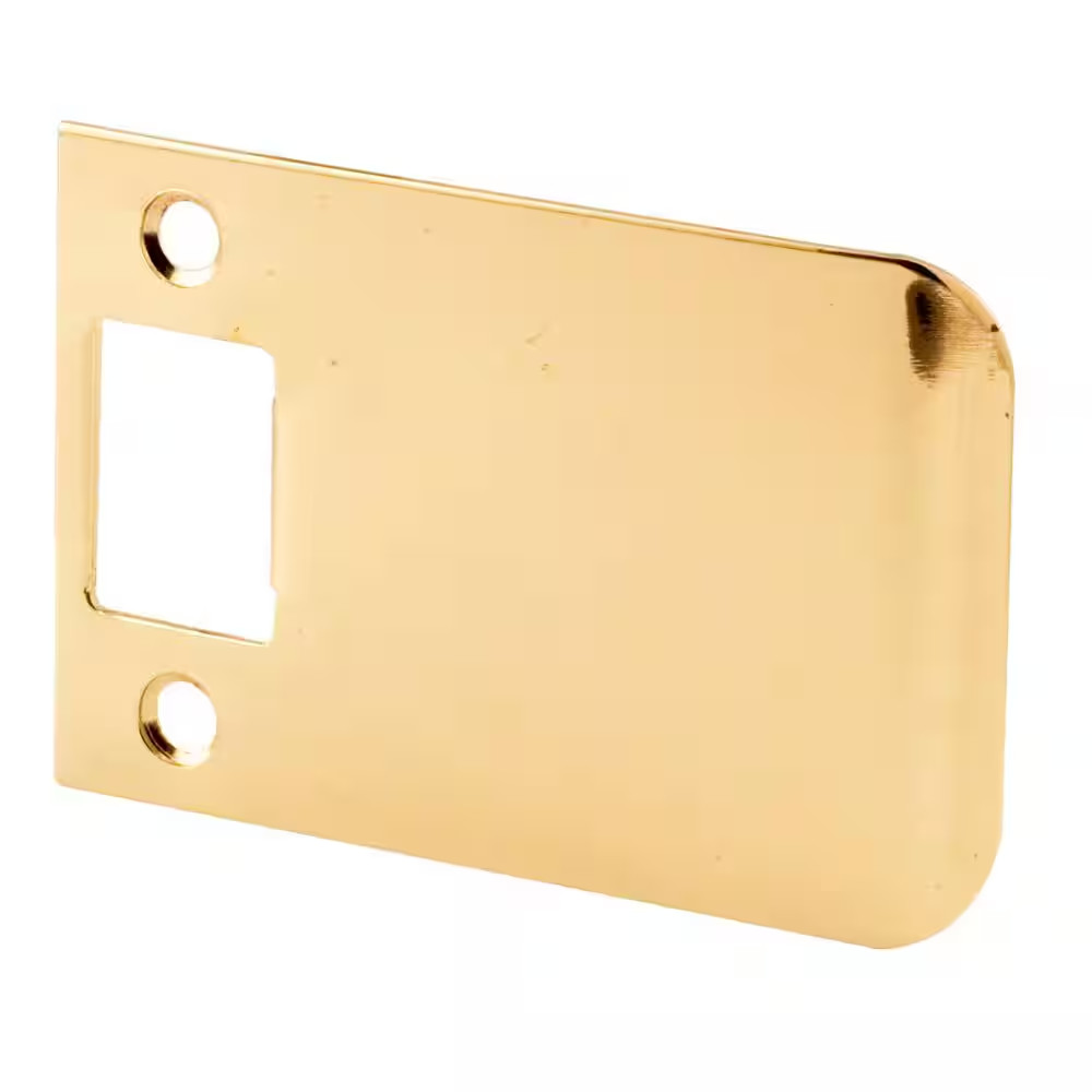 Extended Lip Strike, 3 In., Solid Brass Construction, Polished Finish