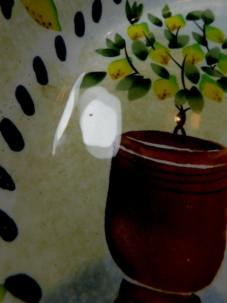 Sakura~Gracey Knight "Topiary" Oval Three Section Stoneware Platter