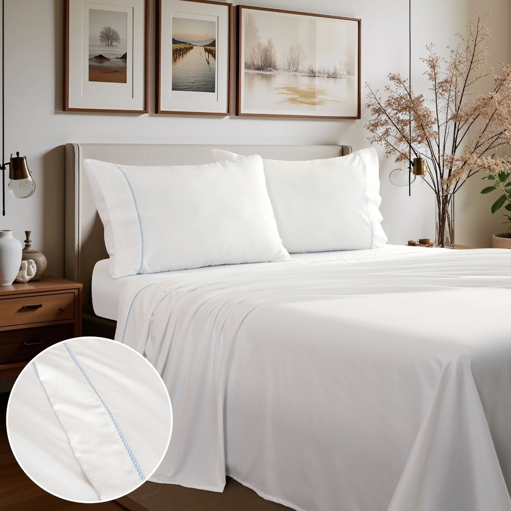 Embroidered Sheet Set - Different Design - NEW - Twin - Full - Queen - King