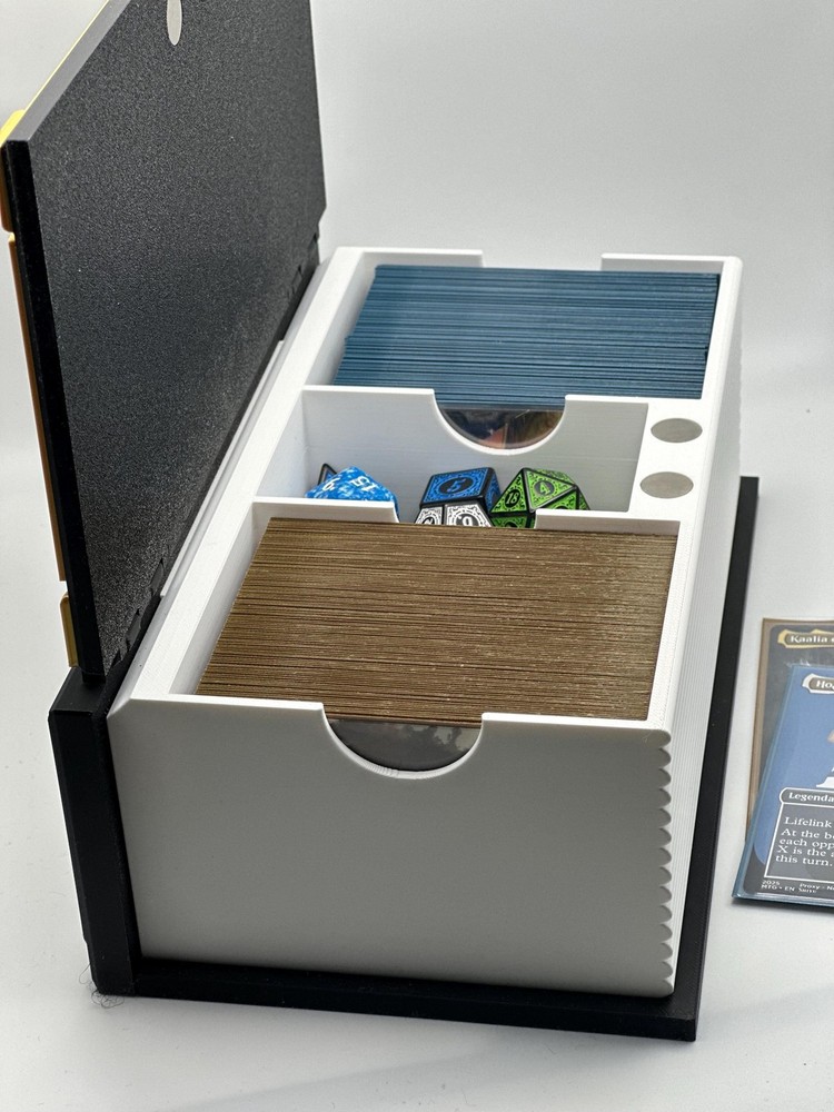 Celestial Codex MTG Deck Box | 3D Printed Spell Book with Dice Storage