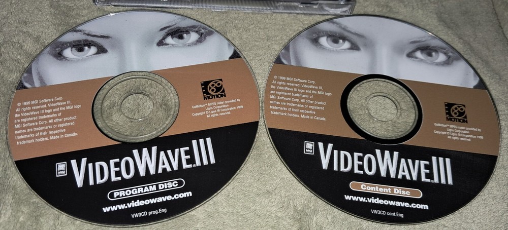 MGI Video Wave III PC/Computer Software Windows 2 Discs Music Audio Edit 1999