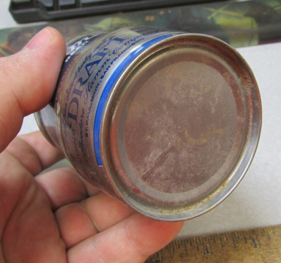 Hamms Draft Keg Barrel pull tab style beer can (empty) nice colors & graphics