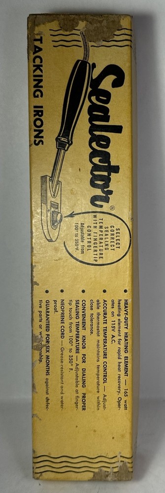 Vintage Selector Tacking Iron Model 200-01 with Box