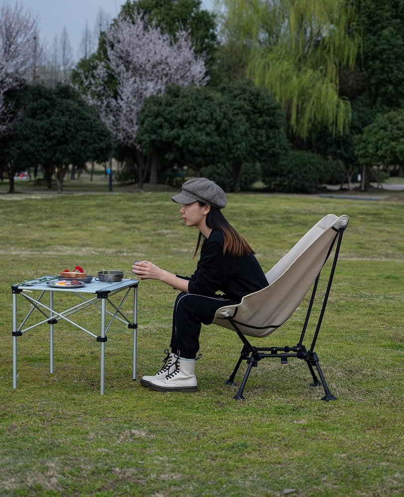 Two-Heights Light Compact Comfortable Camping Folding Beach Chair W/