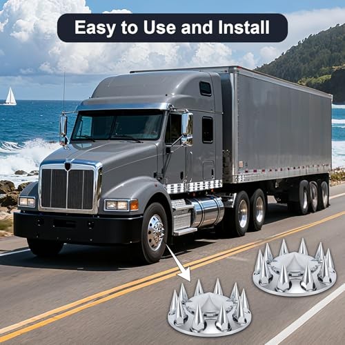 Front Axle Cover ABS Chrome Plastic Kits with 33mm Push-on Front 2-Push-on