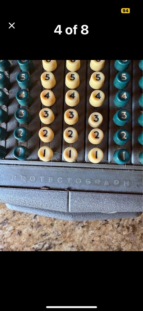 Vintage A.B.T. Check Protector Mechanical Adding Machine