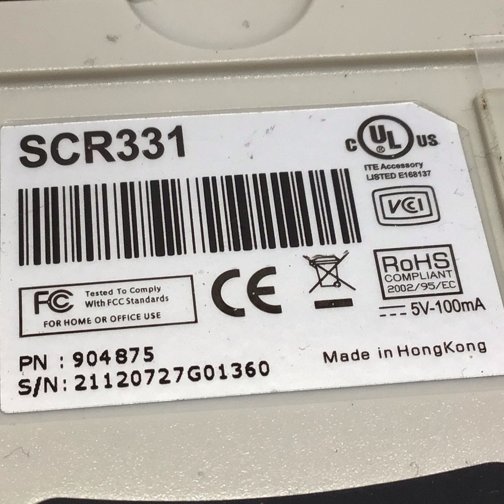 SCR331 SCM Microsystems USB Common Access Card Reader