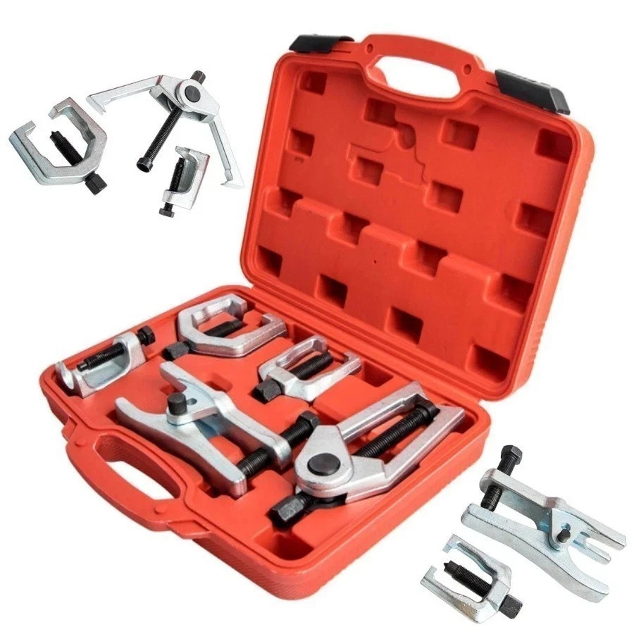 6Pcs Front End Service Tool Kit Pitman Arm Puller Ball Joint Tie Rod Remover Set