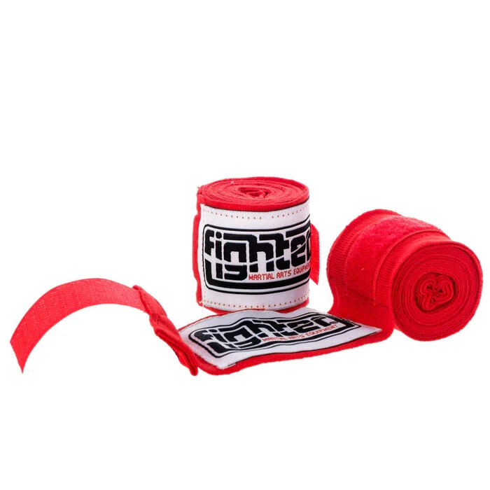 Fighter Red Polycotton Boxing Handwraps 5m
