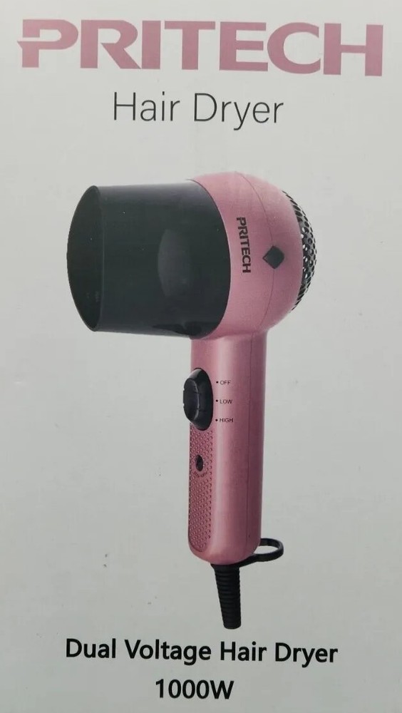 Pritech Dual Voltage Travel Hair Dryer with Diffuser, Slightly Used