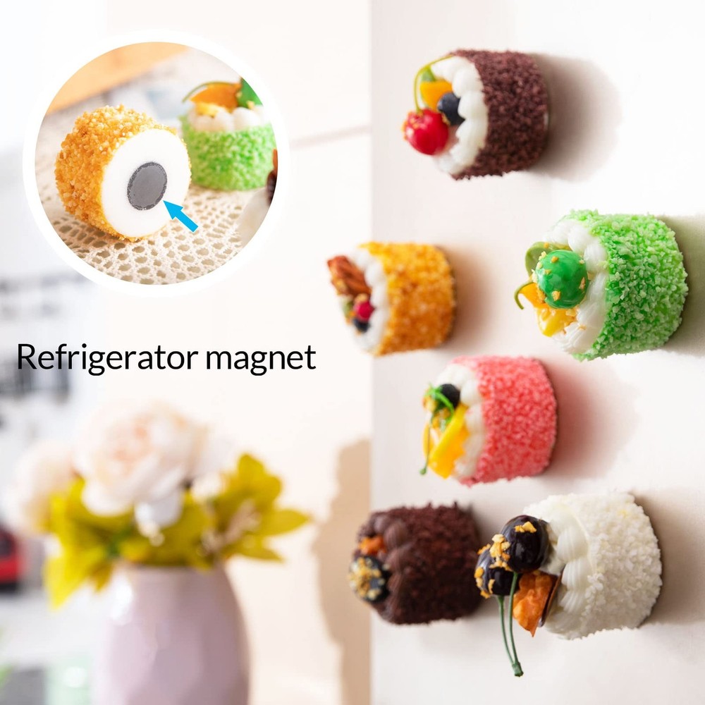 Joeabor 6 Pack Fake Cupcakes, Artificial Cupcakes for Display, Multi Color