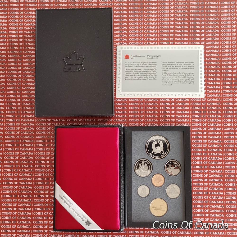 1988 Canada Proof Set -w/ Special Edition Ironworks Silver Dollar #coinsofcanada